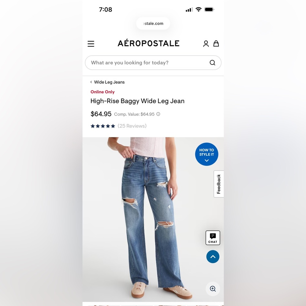 Aeropostale high waist baggy jeans